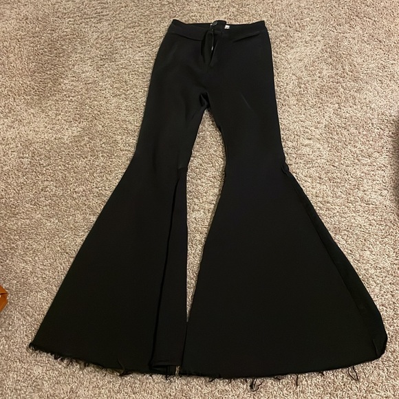 Free People Black Flare Jeans Size 24 - Picture 2 of 4